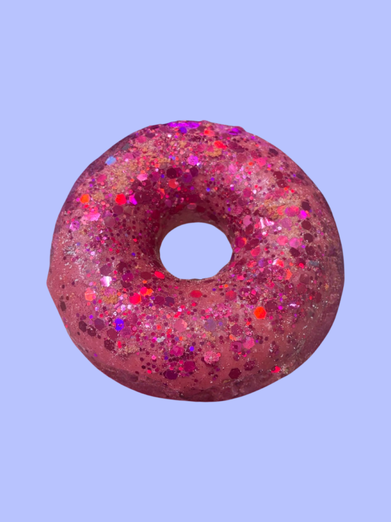 Pink Glitter Donut Bath Bomb